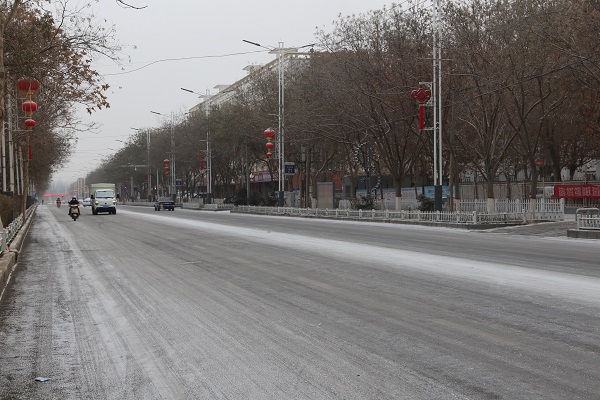 策勒县迎来2021年首场降雪天气